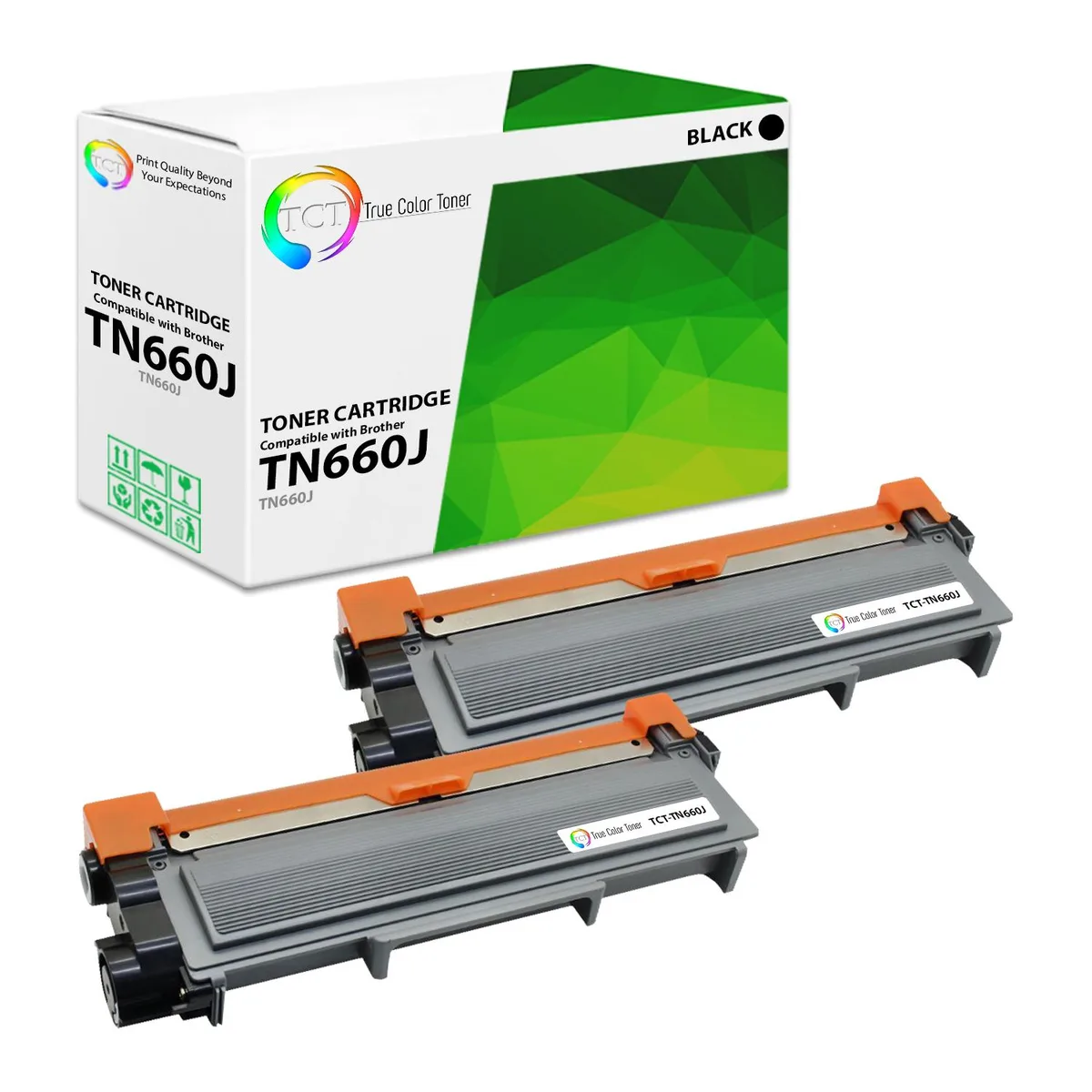 True Color Toner True Color Toner TN660 2 Pack Black Toner Cartridge 5200 Pages — product photo