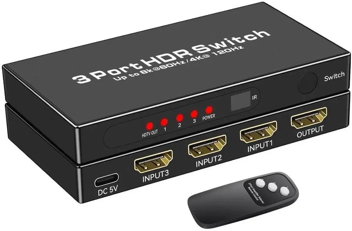 SMUGDESK SMUGDESK 3-in-1-out HDMI 2.1 Switch 8K@60Hz 4K@120Hz 48Gbps — product photo