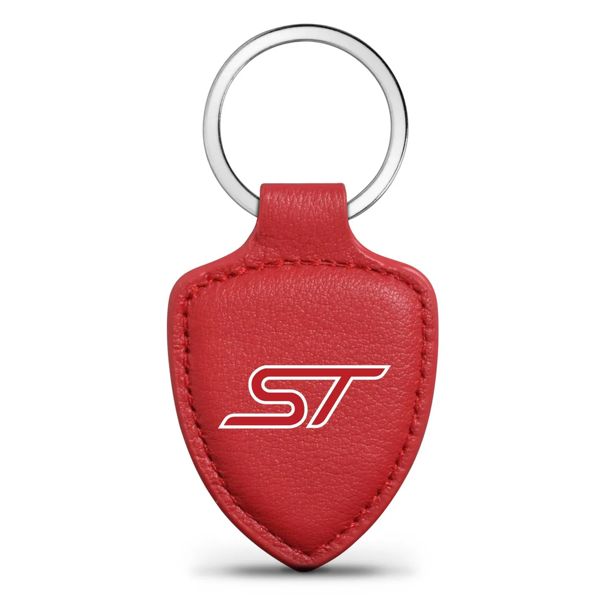 iPick Image, LLC iPick Image, LLC Ford Focus ST Red Real Leather Shield-Style Key Chain — product photo