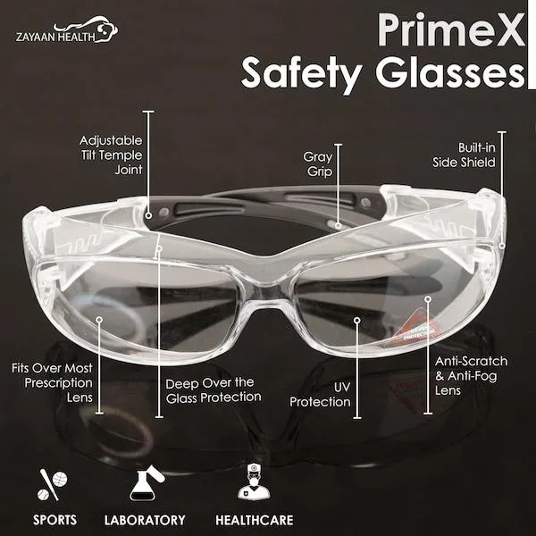 BISON LIFE BISON LIFE PrimeX Safety Glasses Anti-Fog ZH-PRXSG-GYLBKT-MS14 — product photo