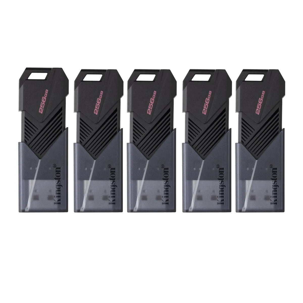 Kingston Technology Corp. Kingston Technology Corp. DataTraveler Exodia Onyx 256GB USB 3.2 flash drive 5-pack (Matte Black) — product photo