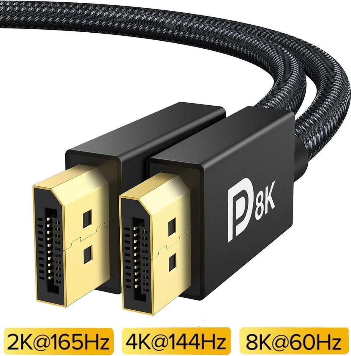 SMUGDESK SMUGDESK DisplayPort Cable 6.6FT 8K@60Hz 4K@240Hz 32.4Gbps — product photo