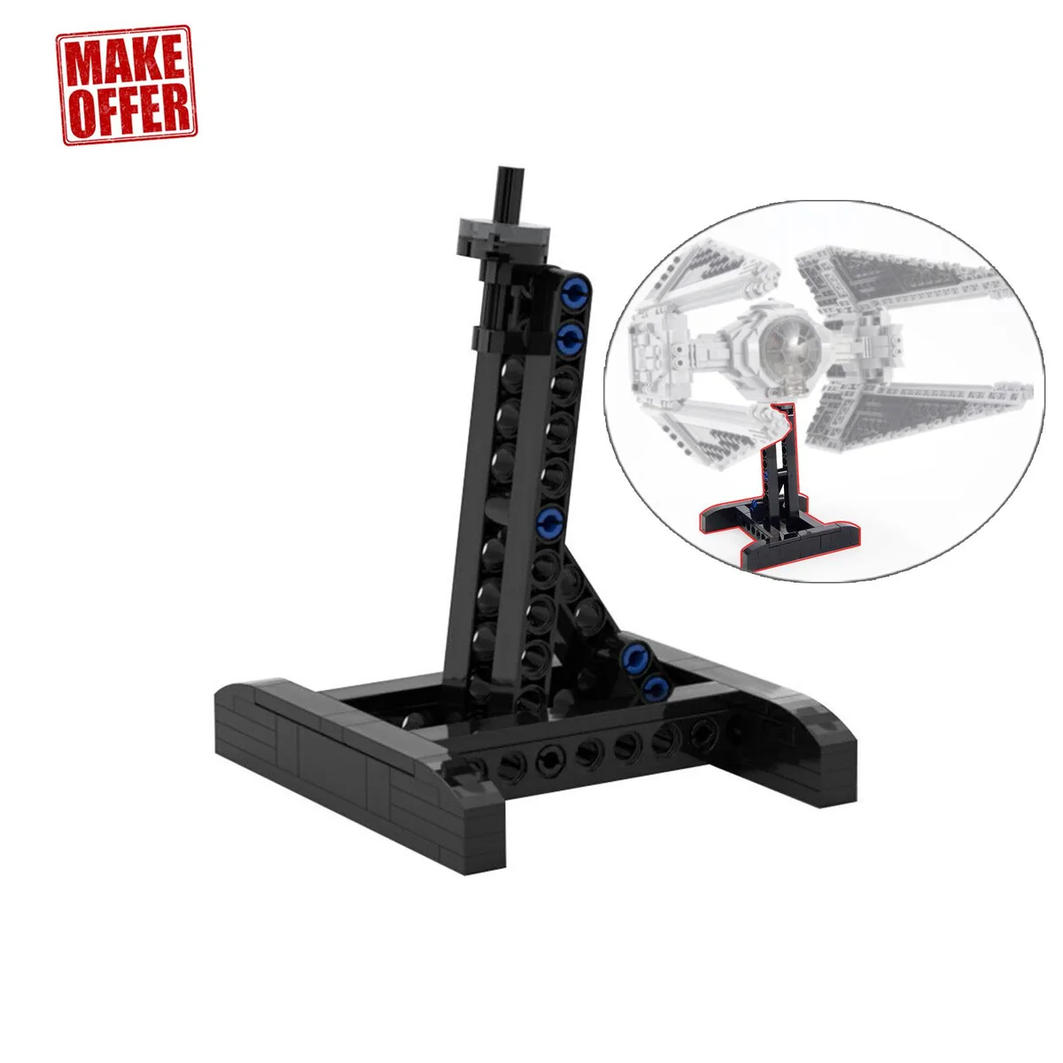 ZITIANYOUBUILD ZITIANYOUBUILD Display Stand for 75095 UCS TIE Fighter MOC — product photo