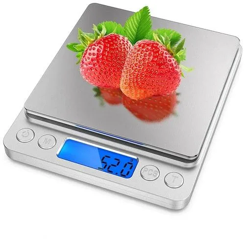  Pocket Size Digital Scale 3000g x .1g Silver 925 Jump Rings — product photo