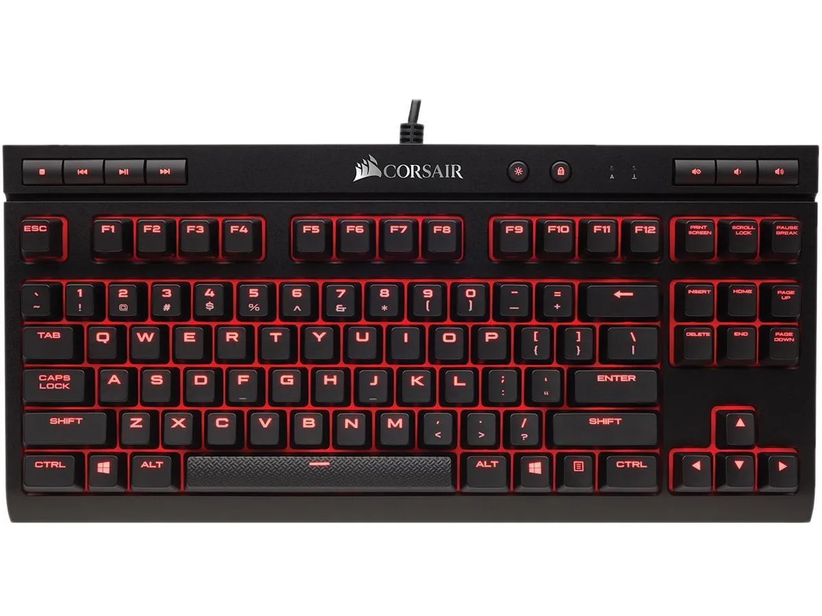 Corsair Corsair K63 Compact Mechanical Gaming Keyboard Cherry MX Red Red LED Backlight Tenkeyless — product photo