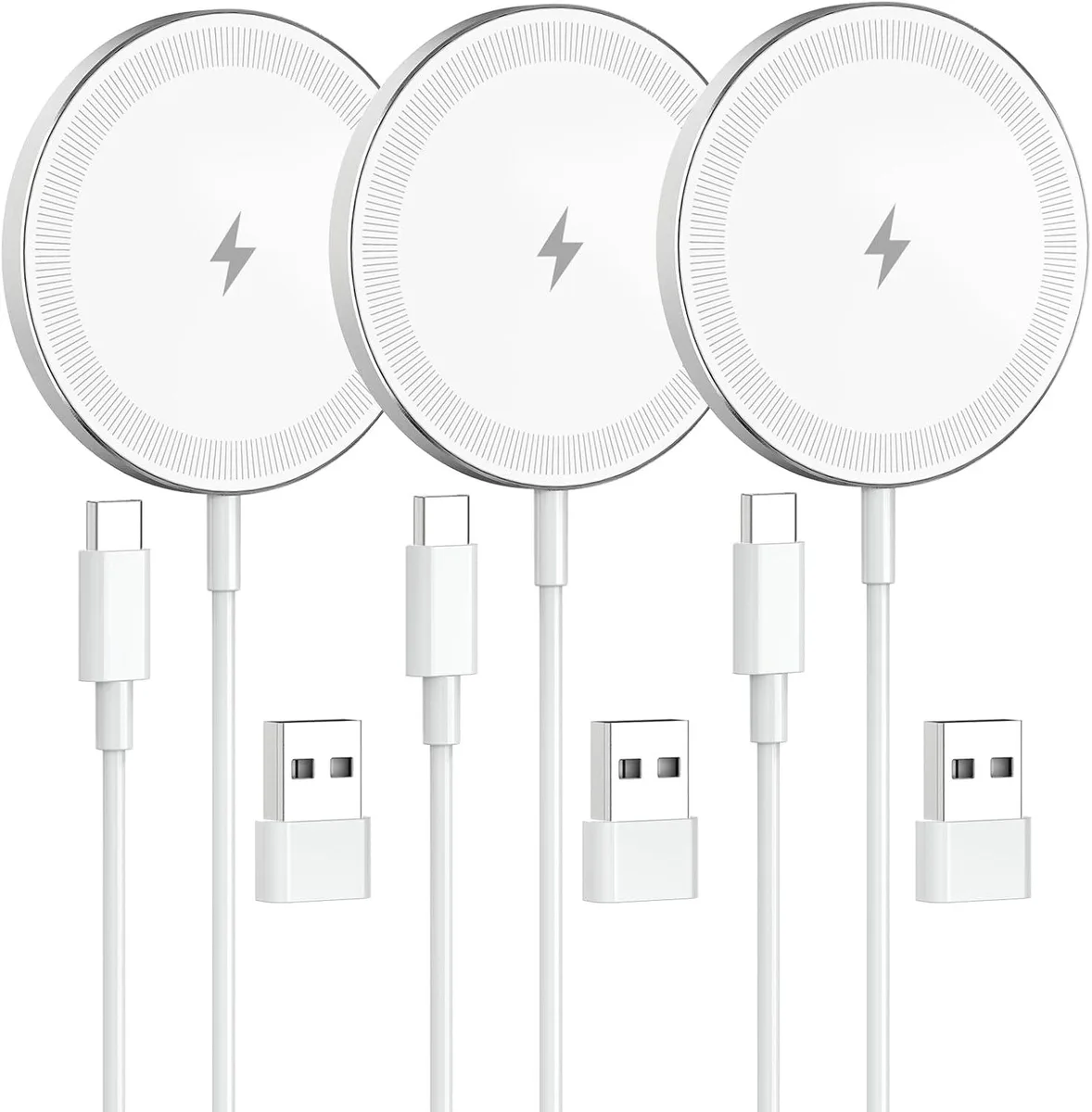 Luisport Luisport 3-Pack 15W Magnetic Wireless Charger Qi2 White — product photo