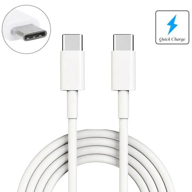Fonus Fonus USB-C to USB-C Cable 6ft White 480 Mbps 3 A — product photo