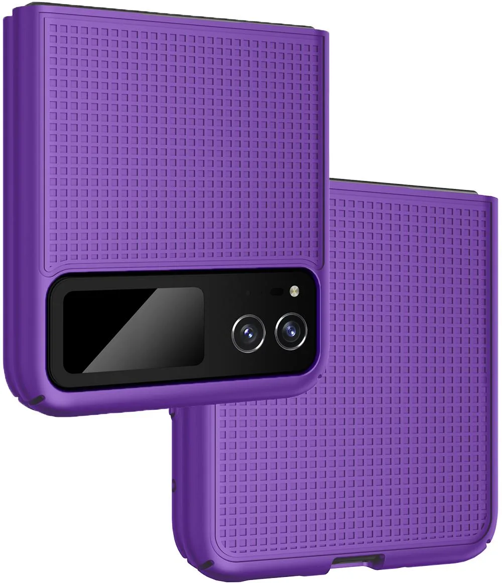 Nakedcellphone Nakedcellphone Purple Grid Hard Case for Motorola RAZR 40 2023 — product photo