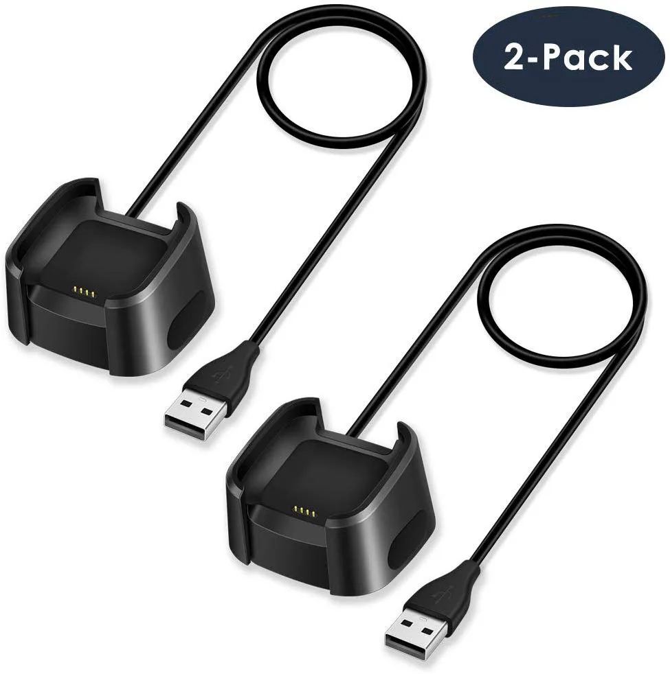 Werleo Werleo Fitbit Versa Charger 2-Pack Black watch accessory — product photo