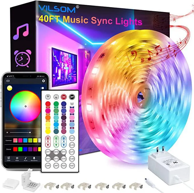 ViLSOM ViLSOM 40FT LED Strip Light 365 SMD 5050 16M Colors Bluetooth — product photo