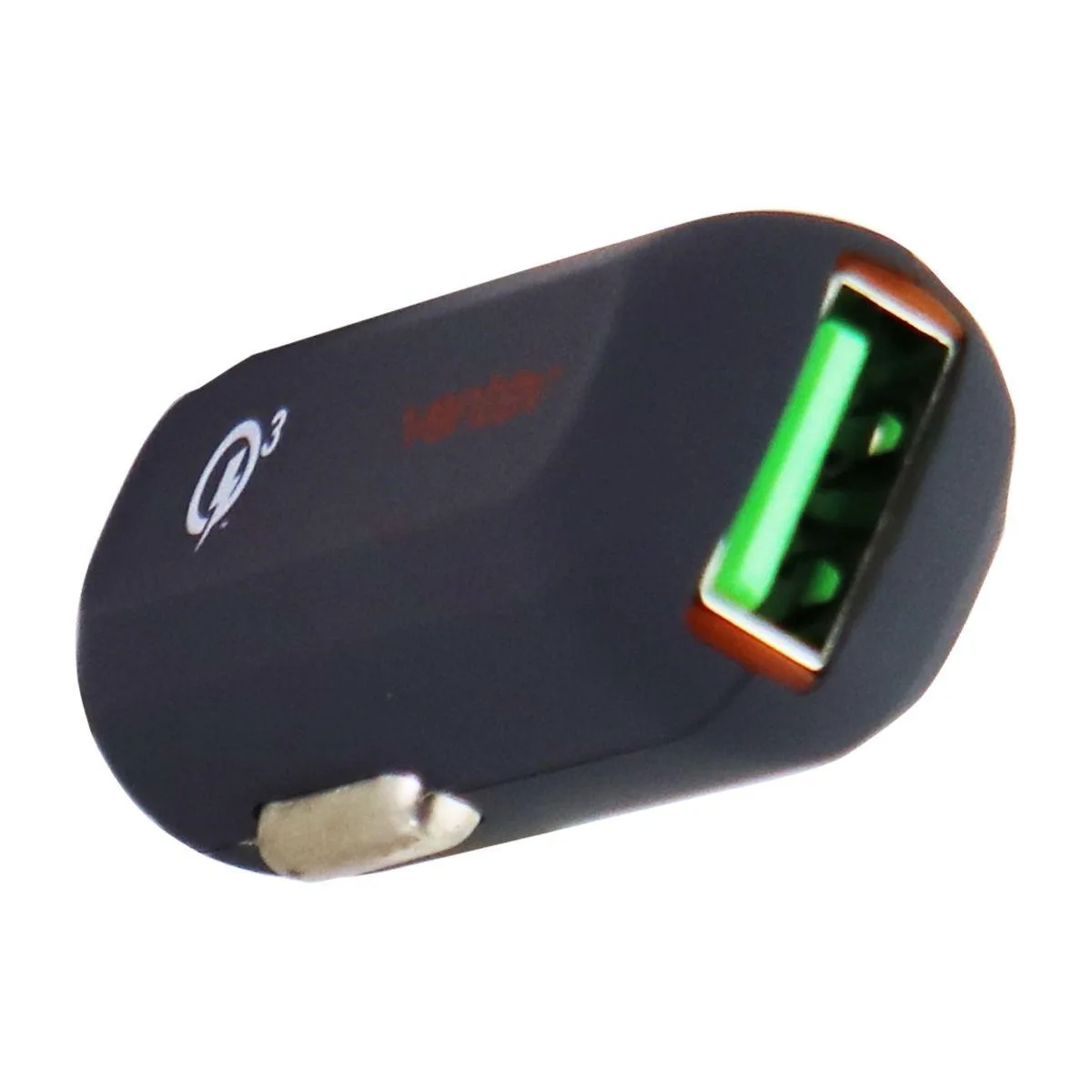 Ventev Ventev Dashport RQ1300 mini QC 3.0 Car Adapter with 3.3 ft Micro-USB Cable - Gray — product photo