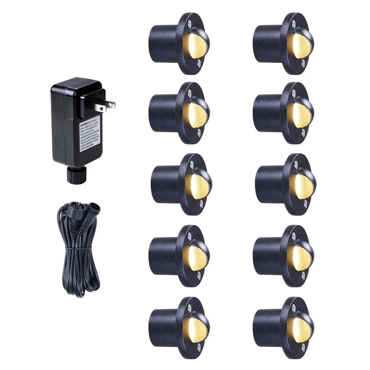 Yescom USA, Inc. Yescom USA, Inc. 11DCL004-WMW-10TWC 10-pack 3000K IP67 12V landscape lighting — product photo
