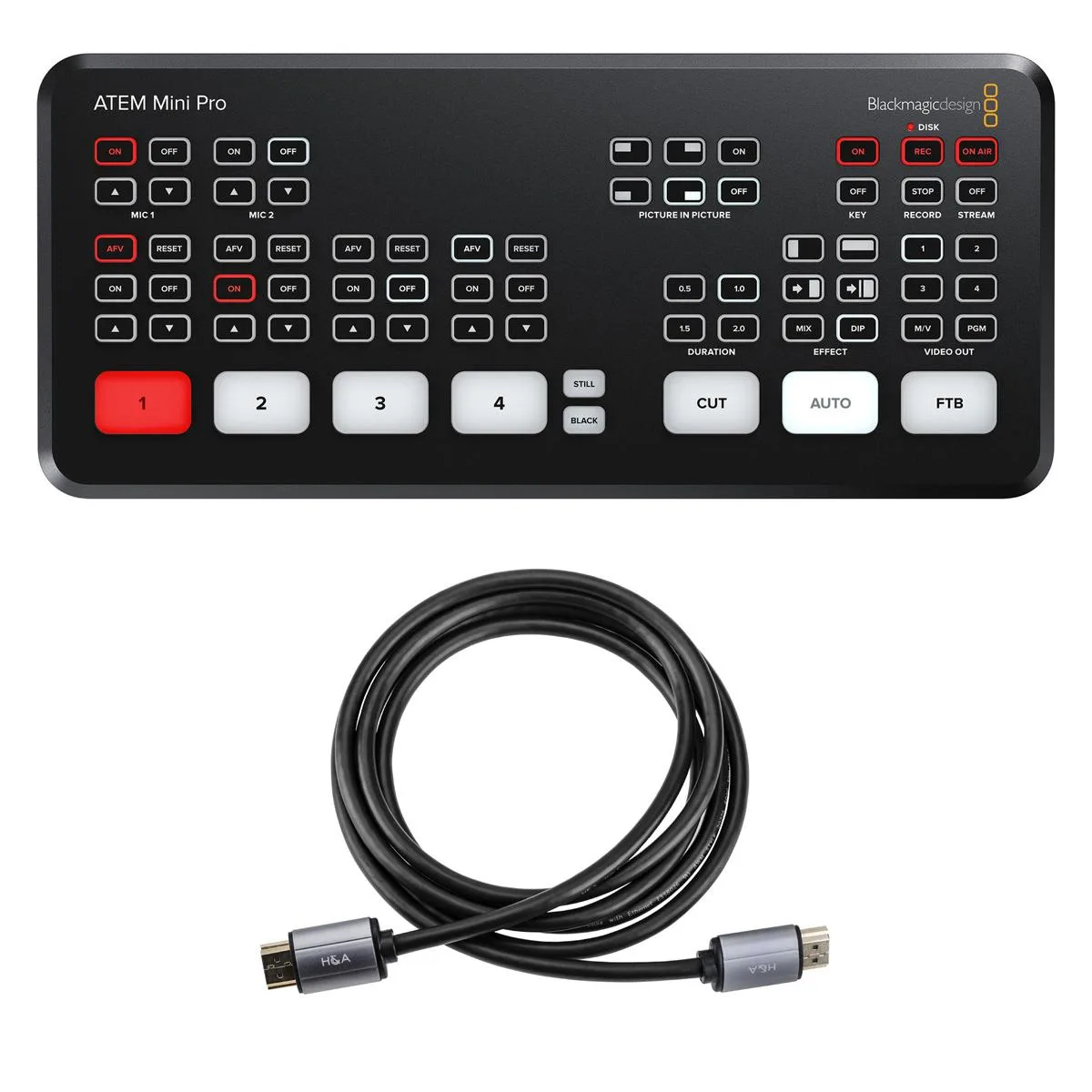 Blackmagic Design Pty. Ltd. Blackmagic Design Pty. Ltd. ATEM Mini Pro HDMI Live Stream Switcher with 2.0 Cable — product photo