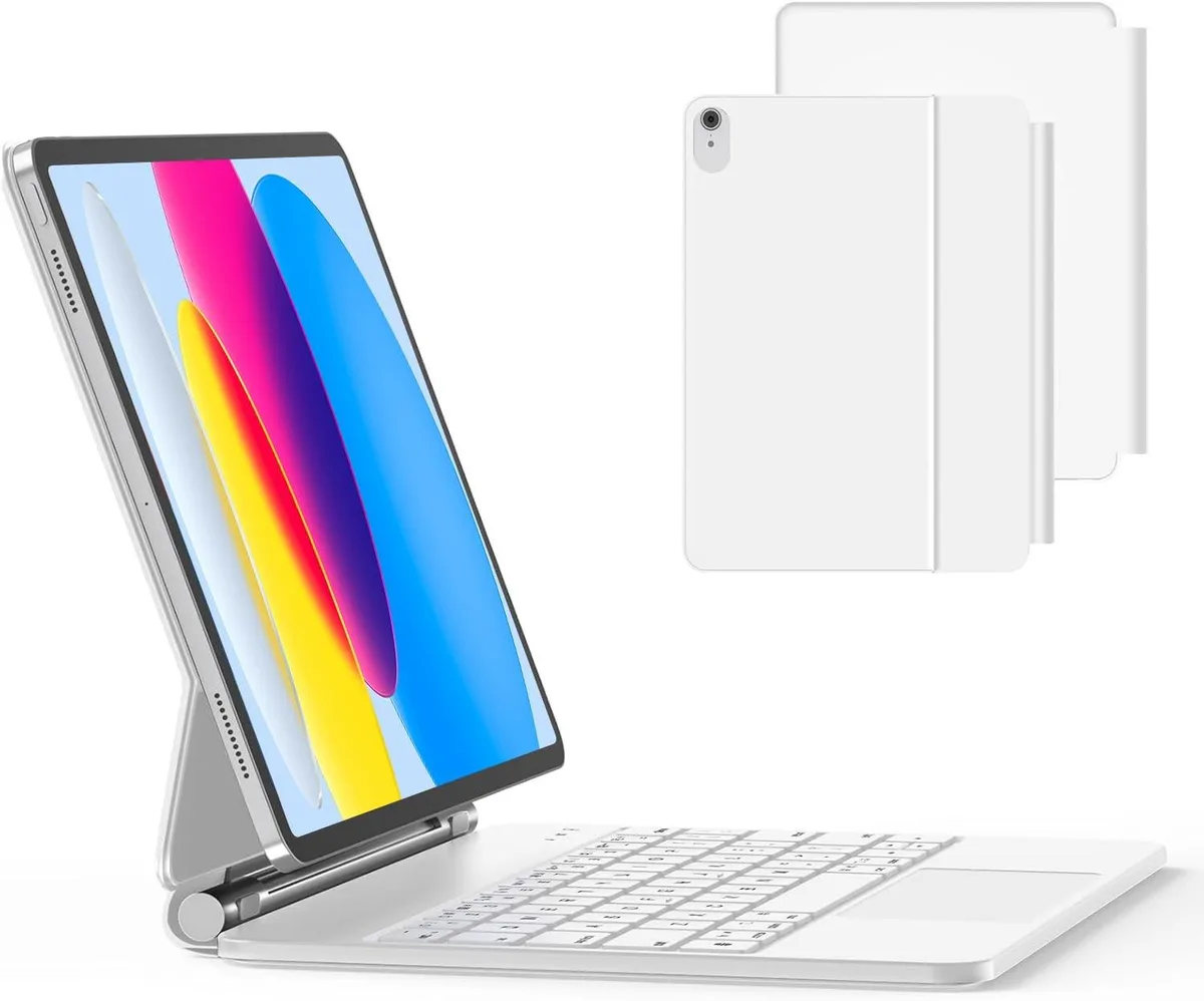 Bipra Bipra Keyboard Case for iPad 10th &amp; 11th Gen White 2 in 1 accessory — product photo