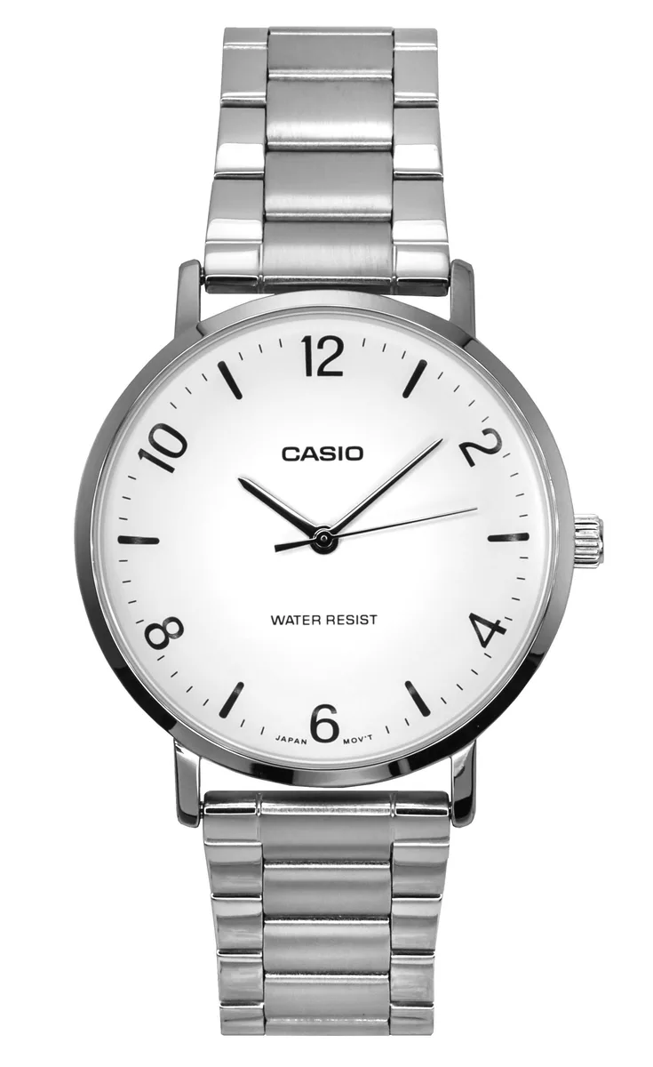 CASIO CASIO MTP-VT03D-7B Stainless Steel White Dial Quartz Watch — product photo