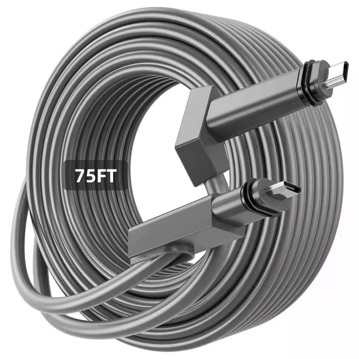 White 75-foot Starlink Gen 2 replacement cable with waterproof PVC jacket