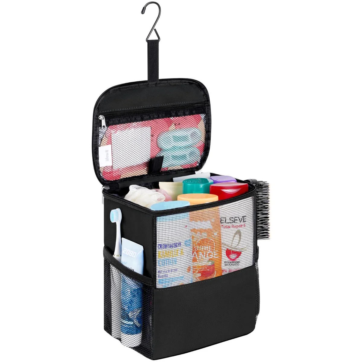  Lifewit Mesh Shower Caddy Medium Black 8.3x5.9x9.8 in — product photo