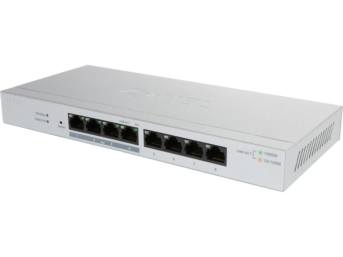 ZyXEL ZyXEL GS1200-8HP 8-port GbE PoE+ network switch — product photo
