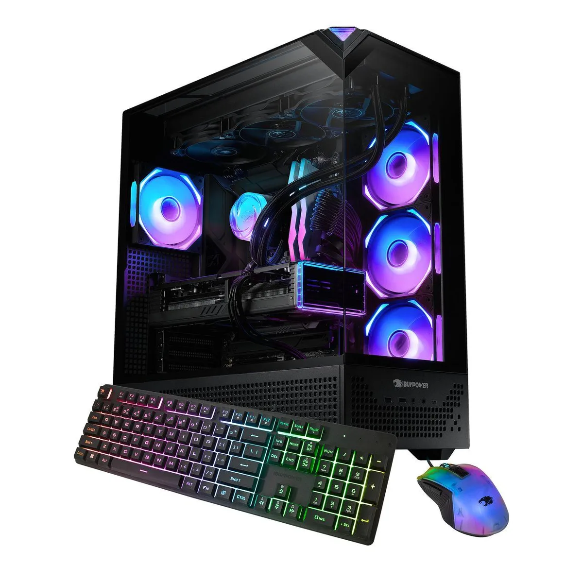 iBUYPOWER iBUYPOWER EPBI7N5701 gaming PC Intel Core Ultra 7 265F RTX 5070 12GB 32GB DDR5 2TB NVMe — product photo