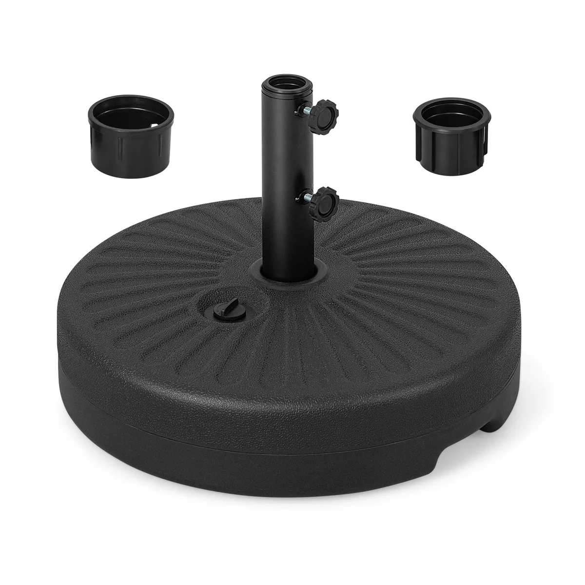 SlickBlue SlickBlue 19.5" Fillable Round Umbrella Base Black — product photo