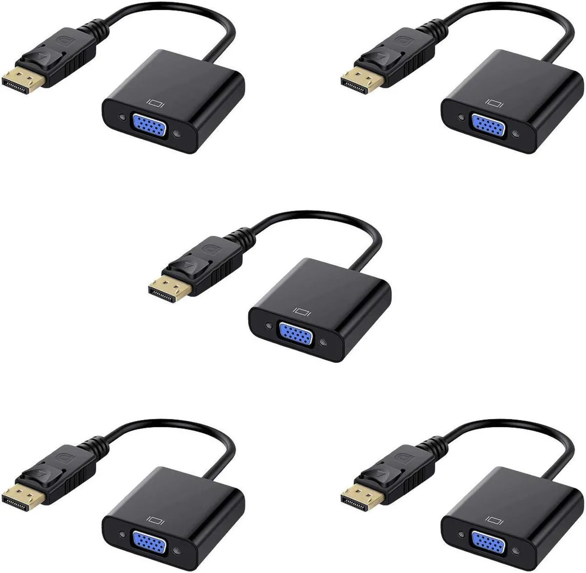 Vszerda Vszerda DisplayPort to VGA adapter 5-pack — product photo