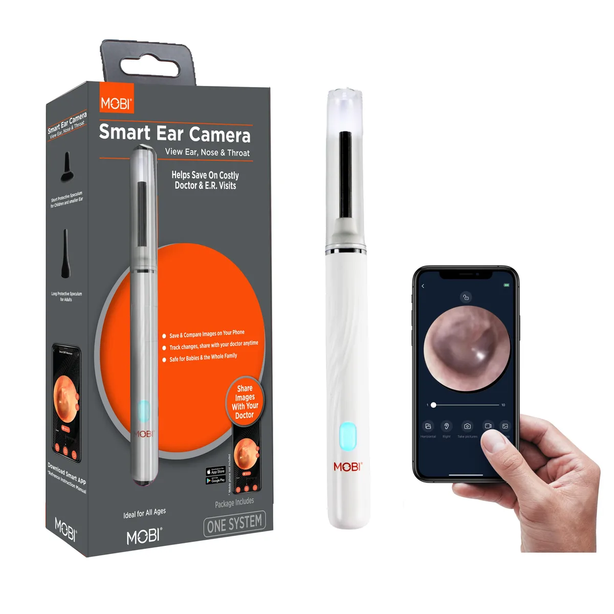 Mobi Mobi Smart Ear Camera 1080P HD Gyroscope App 70383 — product photo