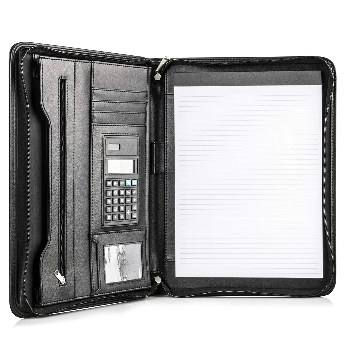  Mind Reader Pu-20 Black Vegan Leather Portfolio 14.33in — product photo