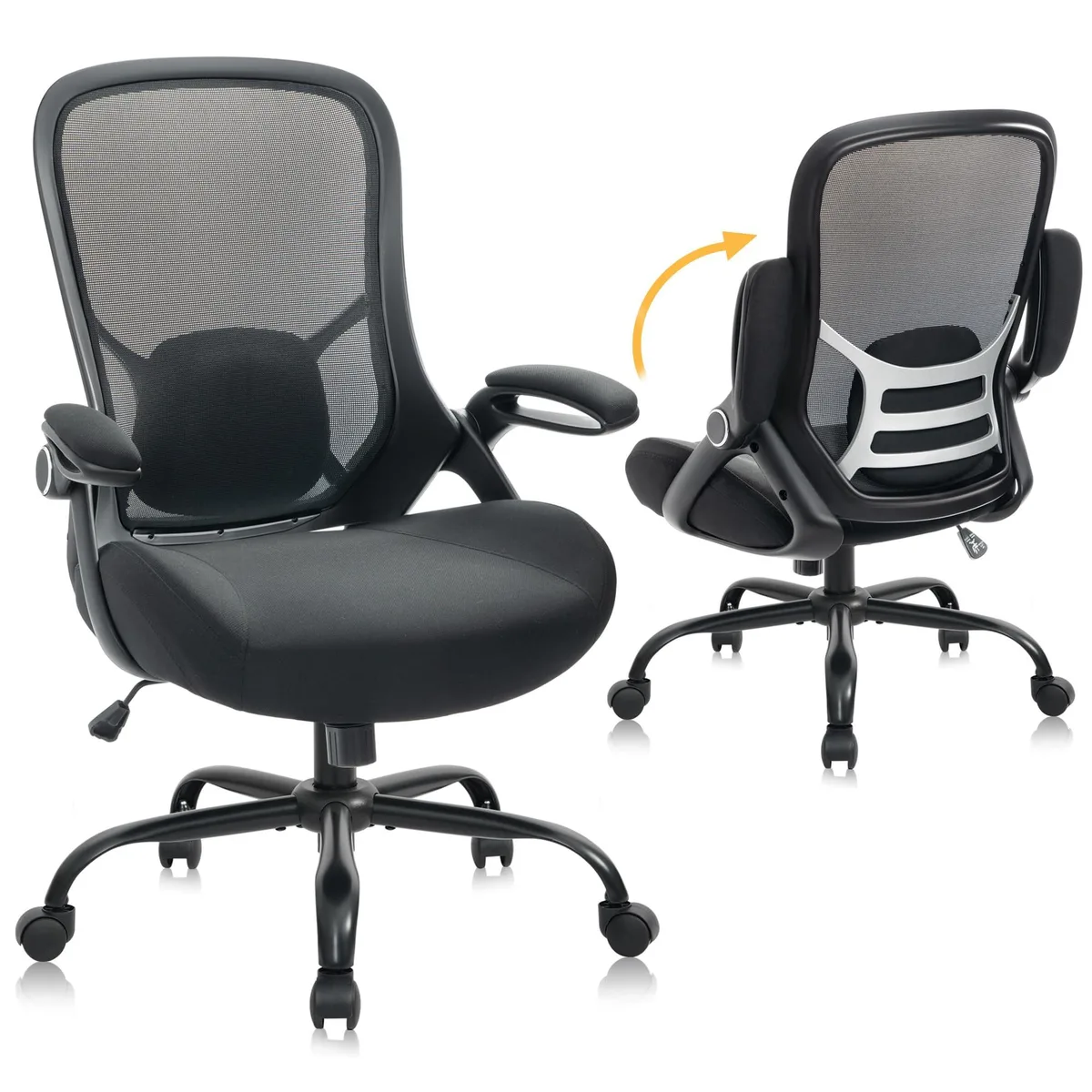  HYLONE Big and Tall 400lb Mesh Executive Chair Black — product photo