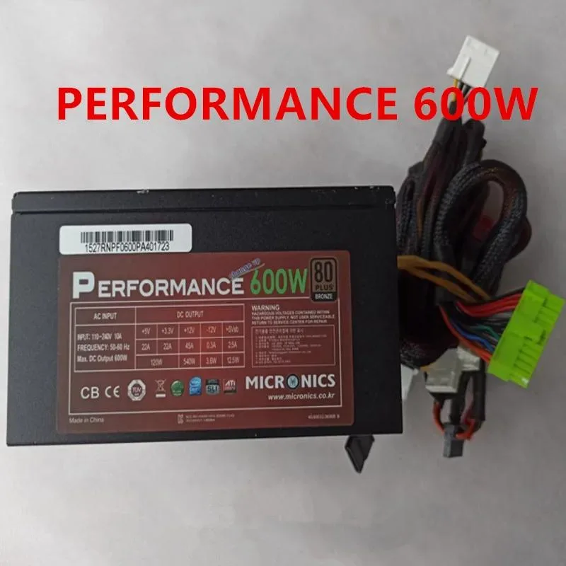 KHACHIMO 600W ATX power supply unit in metal housing