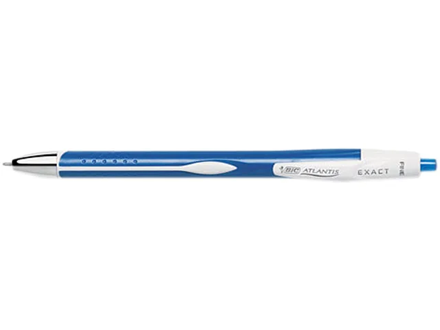 BIC BIC VCGN11-BE Atlantis Exact Retractable Ballpoint Pen, Blue Ink, .8 mm, 1 Dozen — product photo
