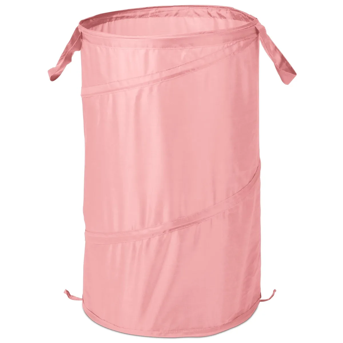 None Continuous None Continuous Pop-Up Spiral Polyester Laundry Hamper, Pink, 15x15x25 in — product photo
