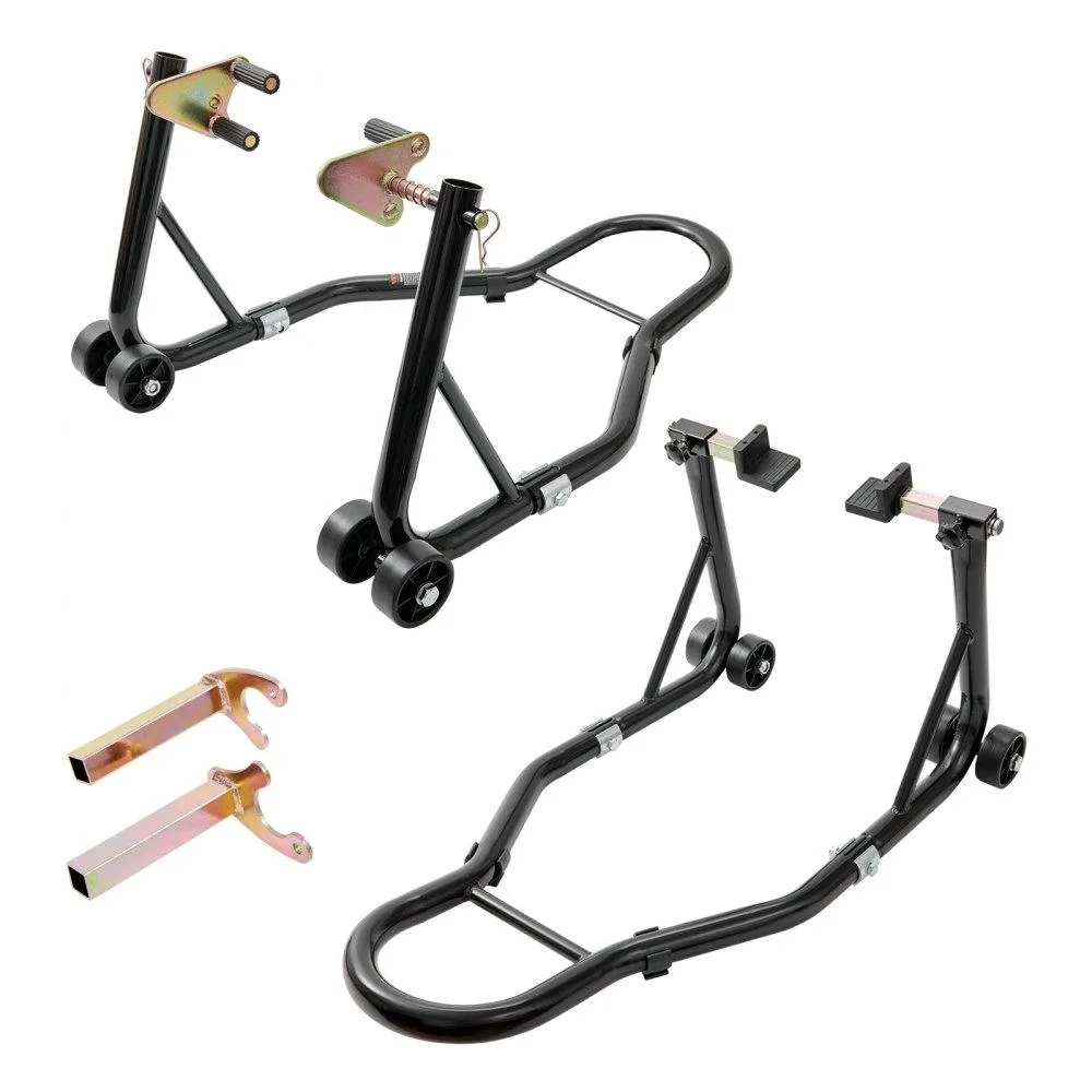 VEVOR VEVOR Motorcycle Stand Lift 850lbs Front Rear Combo Black — product photo