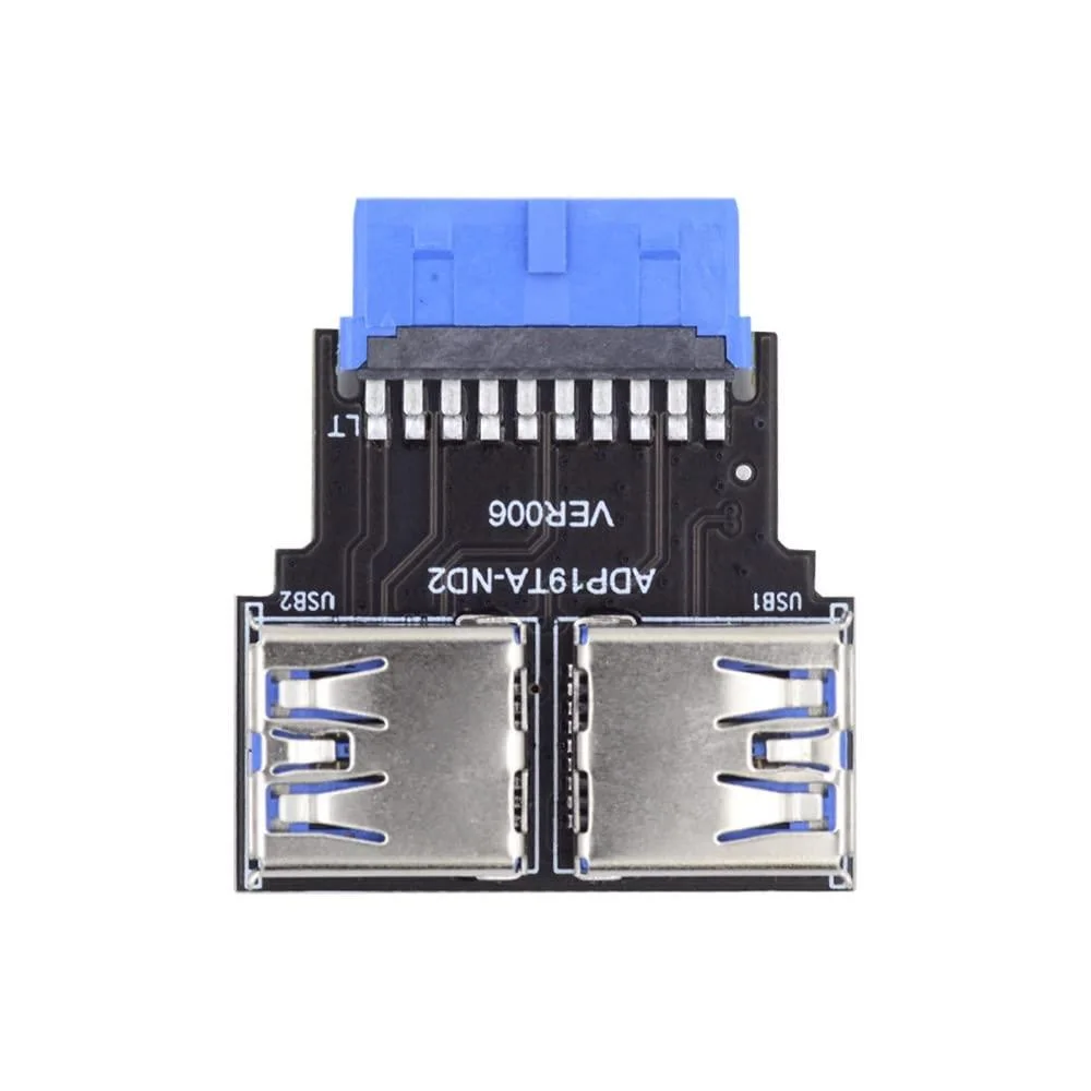 Vszerda Vszerda USB 3.0 20/19 Pin Right-Angled Adapter Horizontal Type — product photo