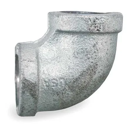 Galvanised malleable iron 90° elbow 3/4" NPT Class 150