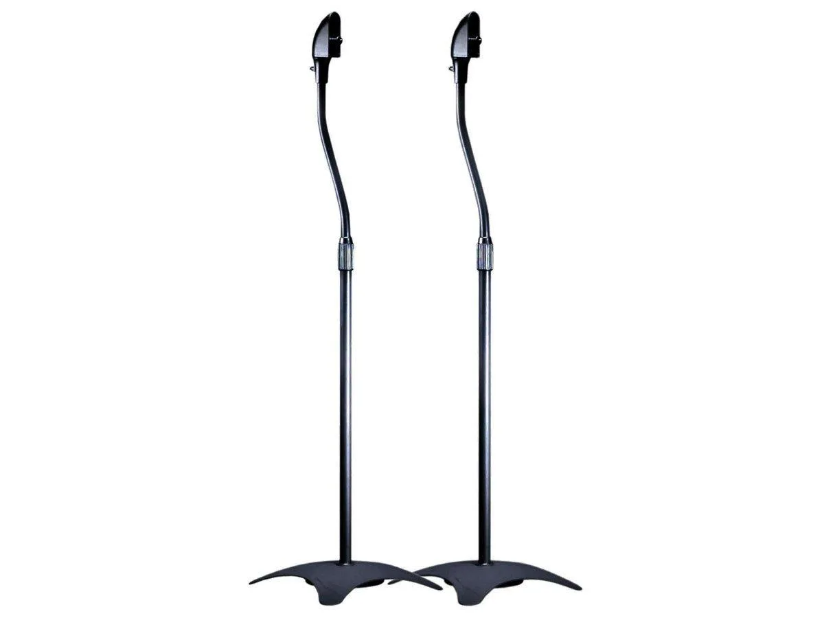 Monoprice 103022 Satellite Speaker Floor Stands Black Pair 26.8-43.3in 5lb — product photo