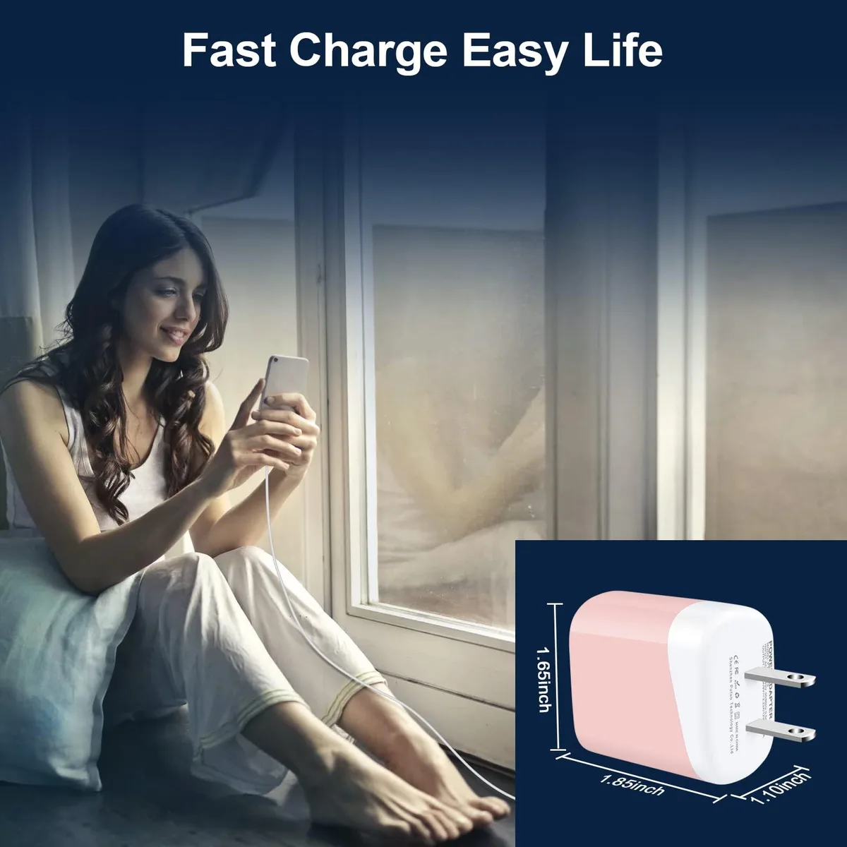 No Sew No Sew 20W USB-C Charger Pink — product photo