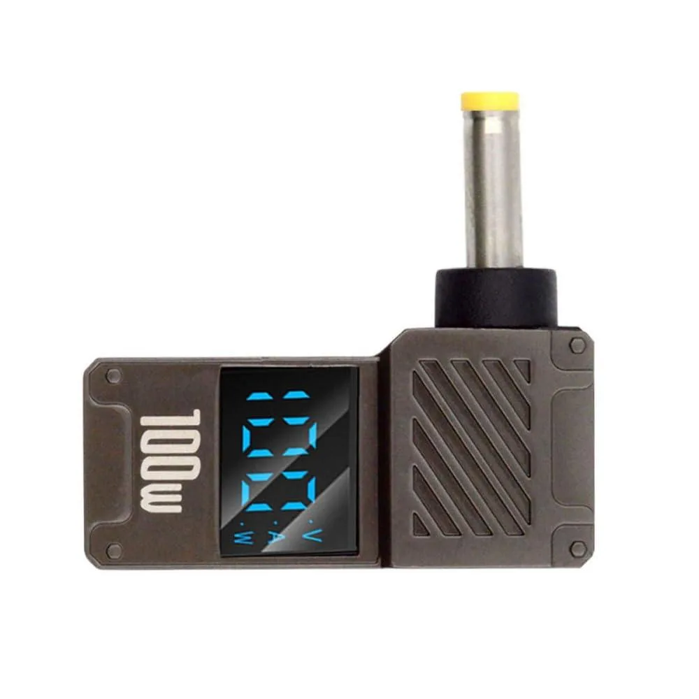 LORDWORLD LORDWORLD USB-C PD to DC 4.0×1.7mm 90° Adapter 100W LED Display — product photo