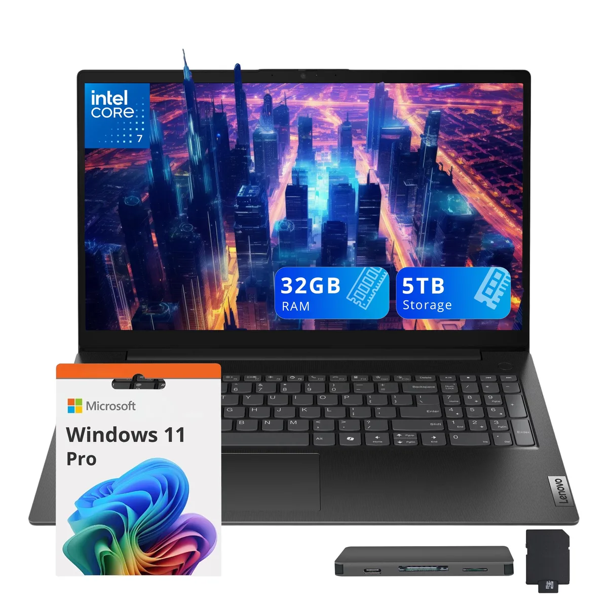 Lenovo Lenovo V15 Gen 5 15.6" FHD Business Laptop Intel Core 7 240H 32GB 4TB SSD + 1TB Docking Station Set — product photo