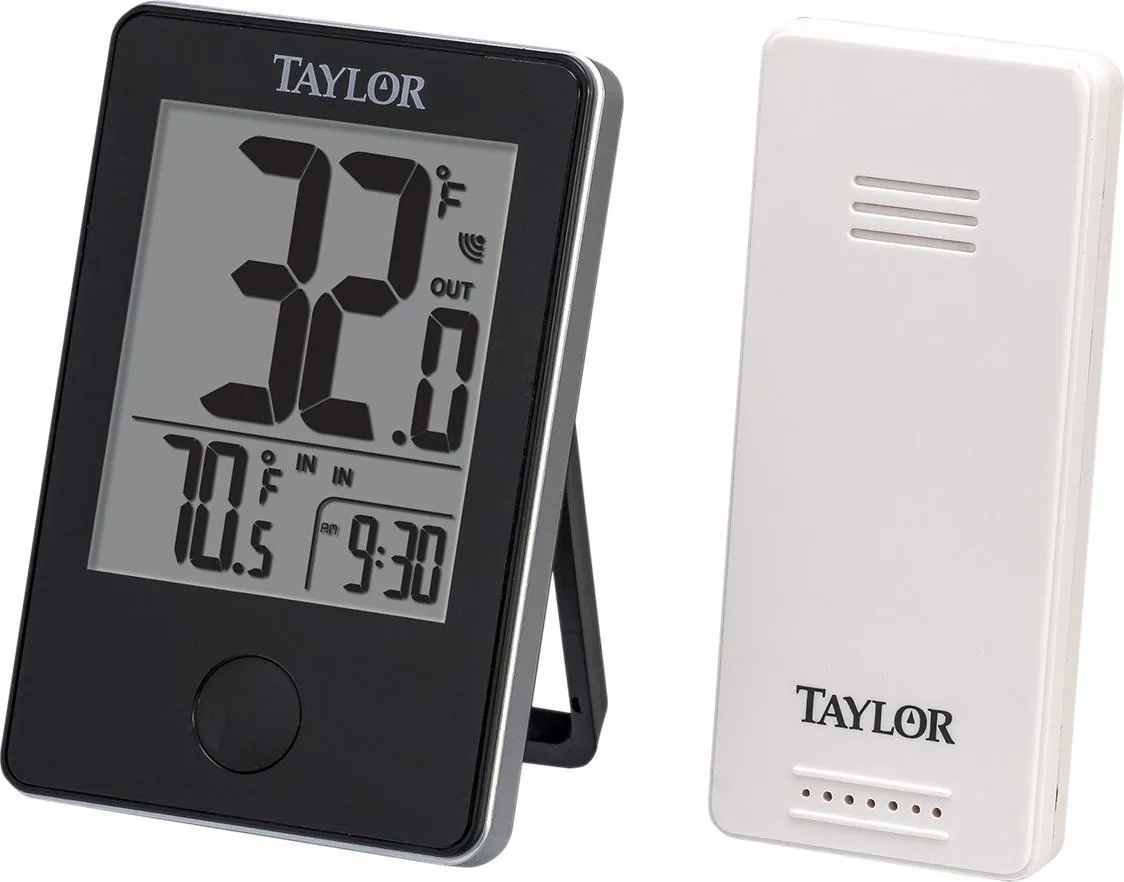 White rectangular thermometer unit with remote sensor 1730