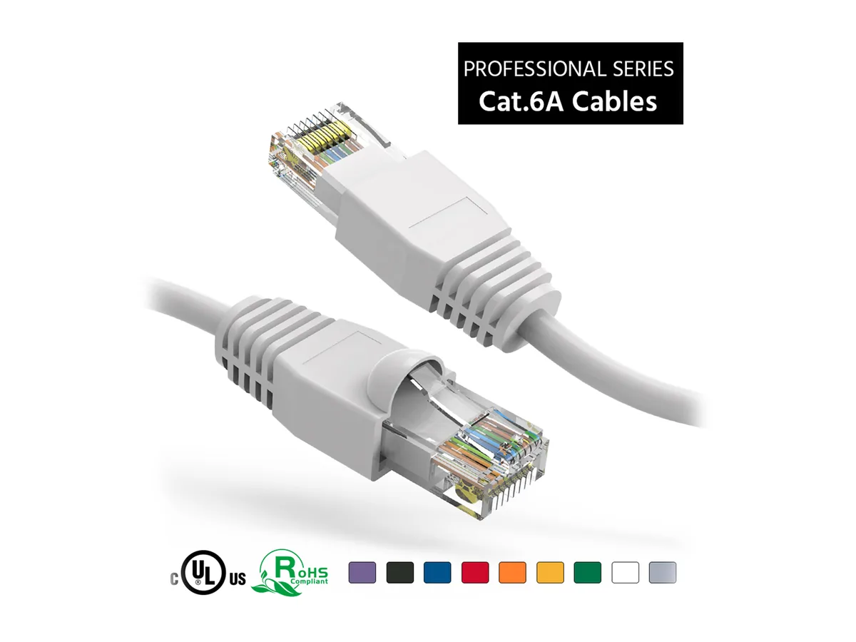 Nippon Labs Nippon Labs 60CAT6A-100WT network ethernet cable Cat6A 100 ft White 24 AWG — product photo