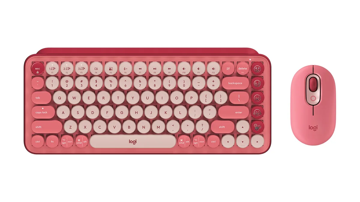 Logitech Logitech POP Wireless Keyboard & Mouse Combo Electric Pink Bluetooth 5.0 — product photo