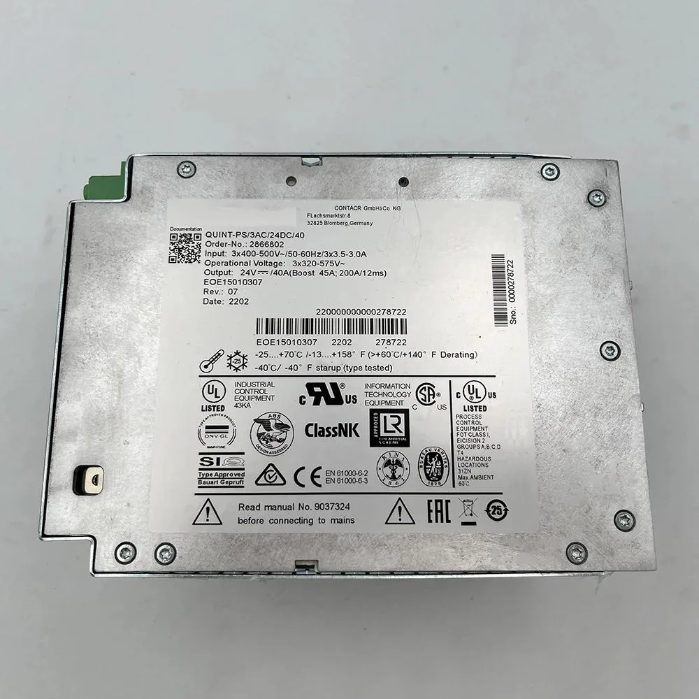 KHACHIMO KHACHIMO QUINT-PS/3AC/24DC/40 24V 40A power supply — product photo