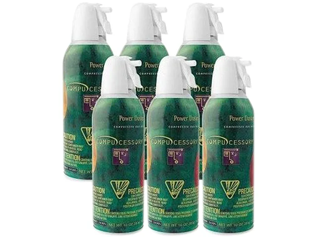 Compucessory Compucessory 24306 Air Duster Cleaning Spray 10 oz 6 Pack — product photo
