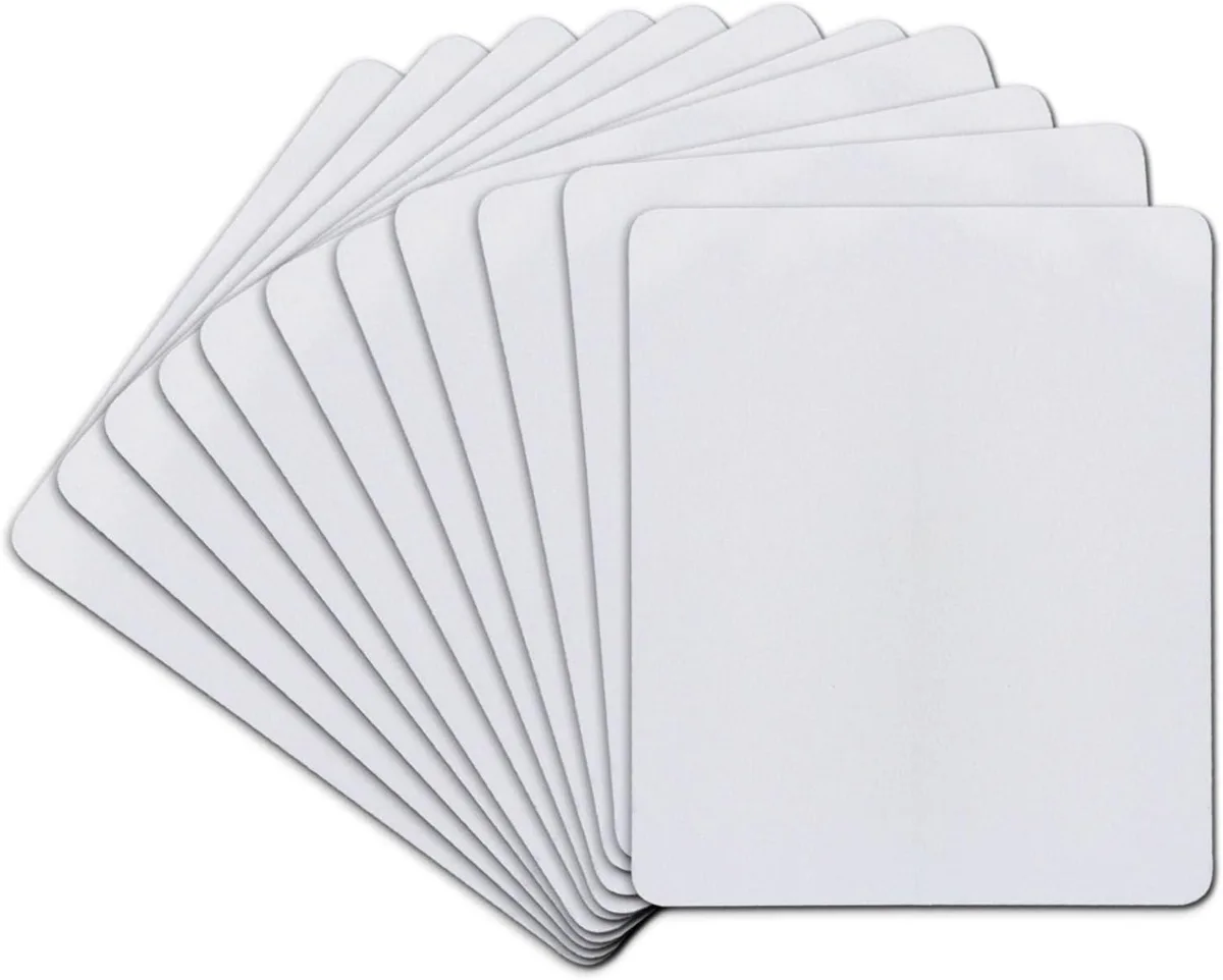 BAOFENG BAOFENG Sublimation Mouse Pad Blank Rectangular 9.4x7.9 Inches White 11pcs — product photo