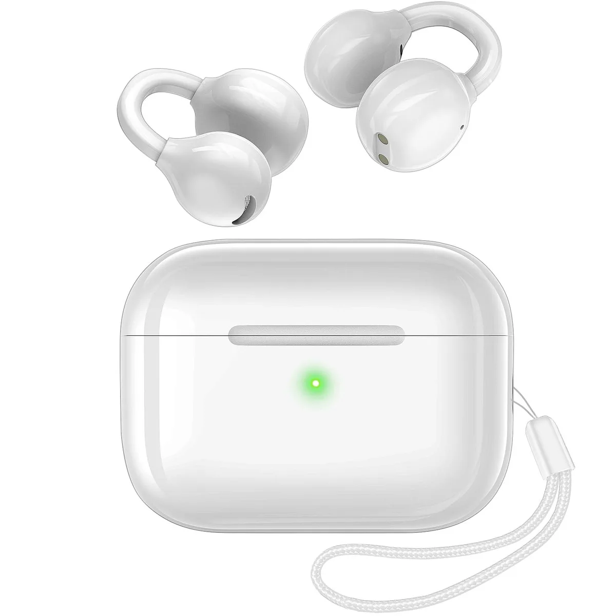  Kurdene U9 Open Ear Clip Earbuds White 4.5h Bluetooth 6.0 — product photo