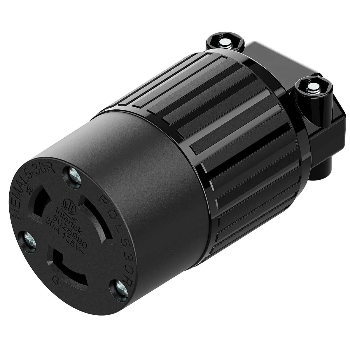 LORDWORLD LORDWORLD NEMA L5-30R 30A 125V Locking Connector Black — product photo