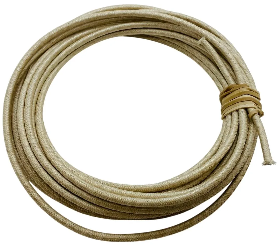 Coil of 25 ft 12-gauge nickel-plated copper wire with mica insulation