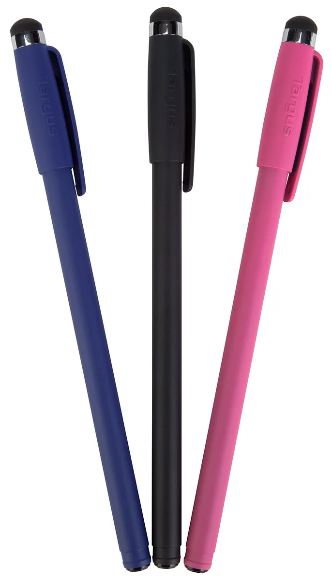  Targus Antimicrobial Stylus &amp; Pen 3 Pack Black/Blue/Red AMM0601TBUS — product photo