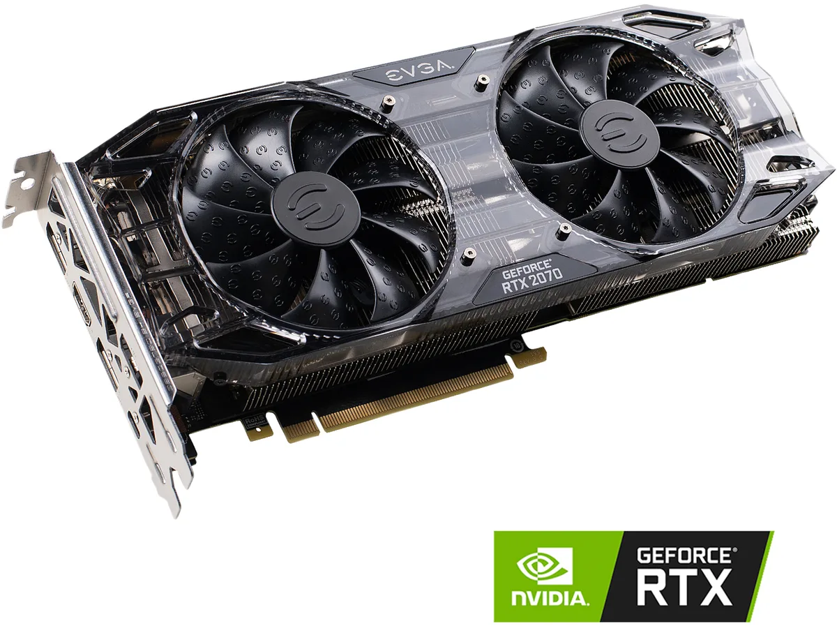 EVGA EVGA GeForce RTX 2070 XC BLACK EDITION GAMING 08G-P4-2071-KR graphics card — product photo