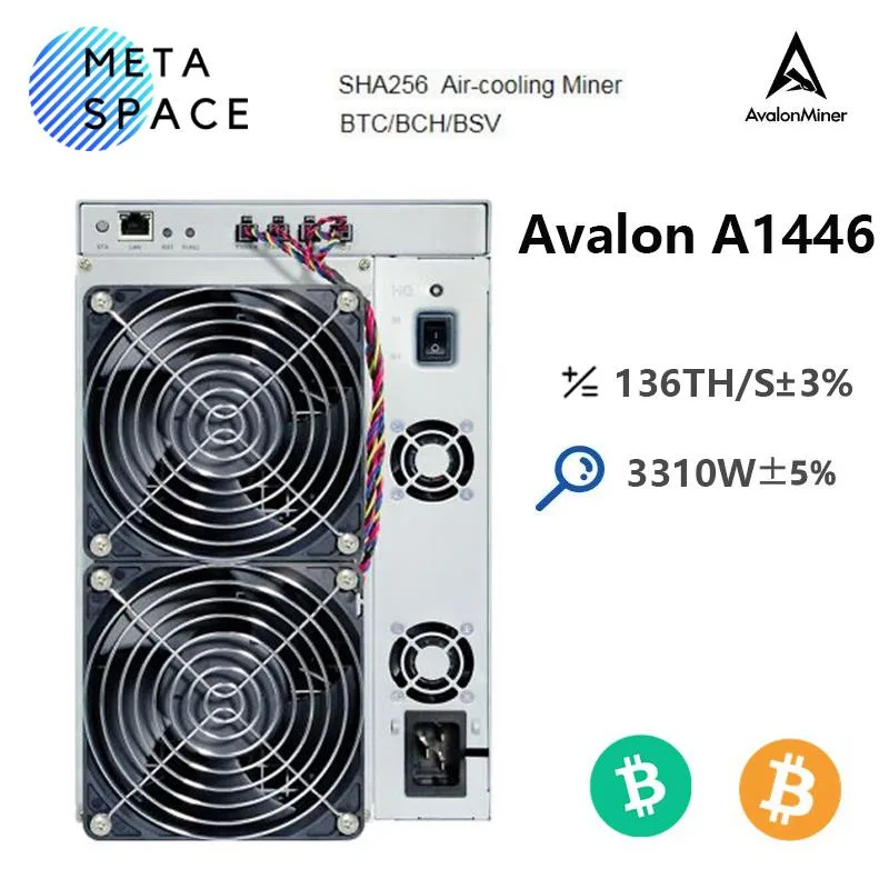AFRNDK AFRNDK Avalon A1446 136TH/s 3310W SHA-256 ASIC mining hardware — product photo